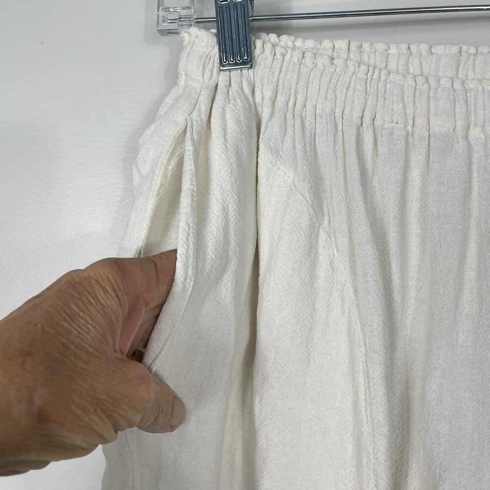 Oh My Gauze! Balloon Pants Size 1 S/M Ivory 100% Cotton Pull-On Boho Lagenlook - Picture 7 of 8